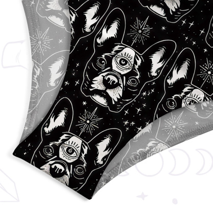 Purplehecate Mystic Boston Terrier One-Piece Swimsuit