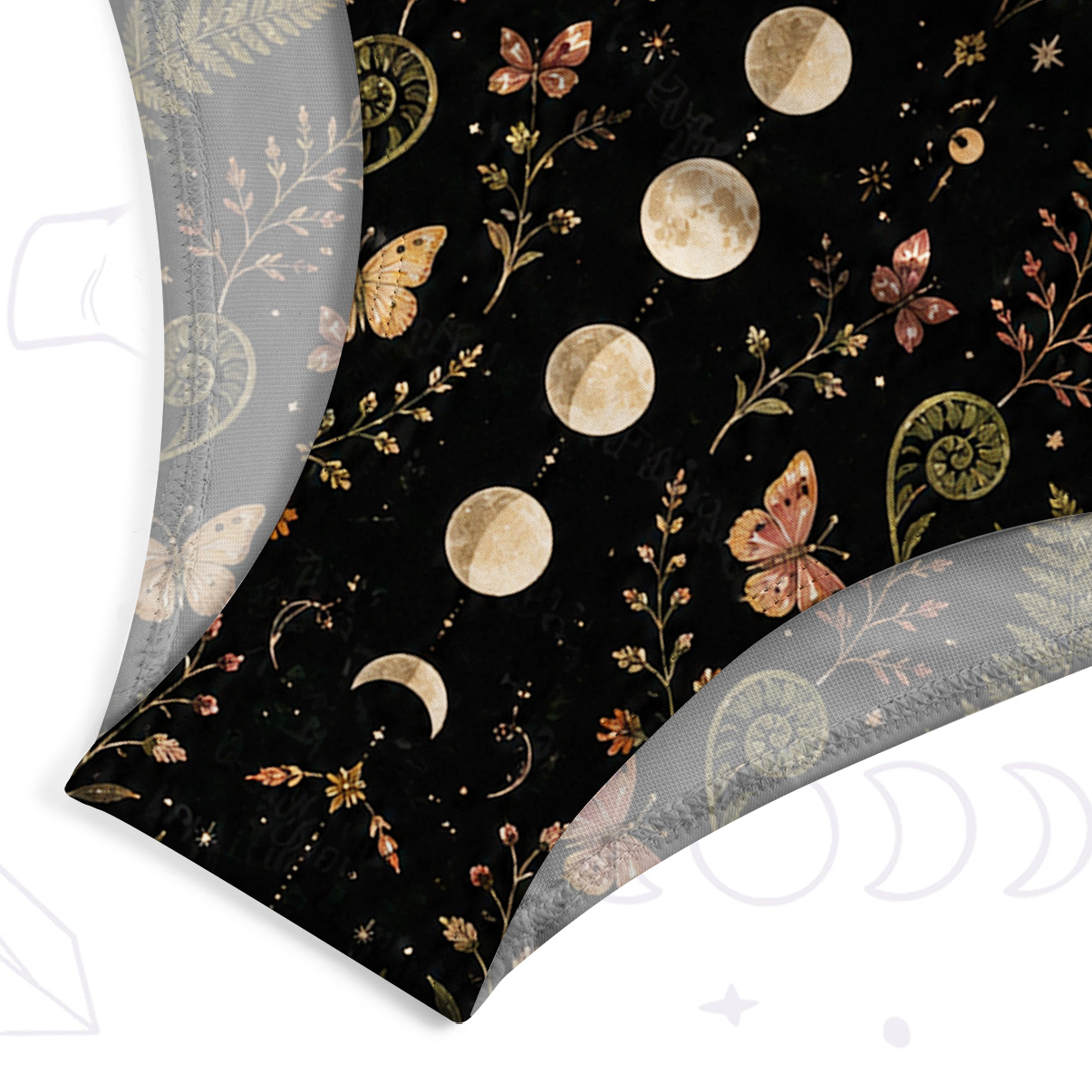 Purplehecate Moon Moth in the Enchanted Forest One-Piece Swimsuit