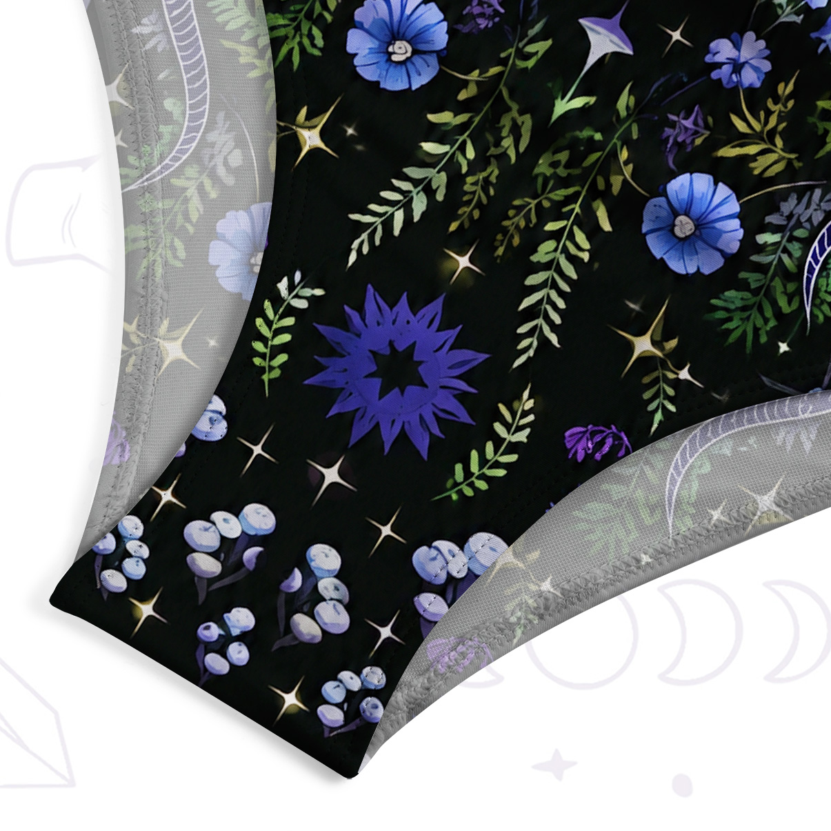 Purplehecate Moon Moth Witchery One-Piece Swimsuit