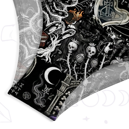 Purplehecate Gothic Cursed Bunny Ritual One-Piece Swimsuit