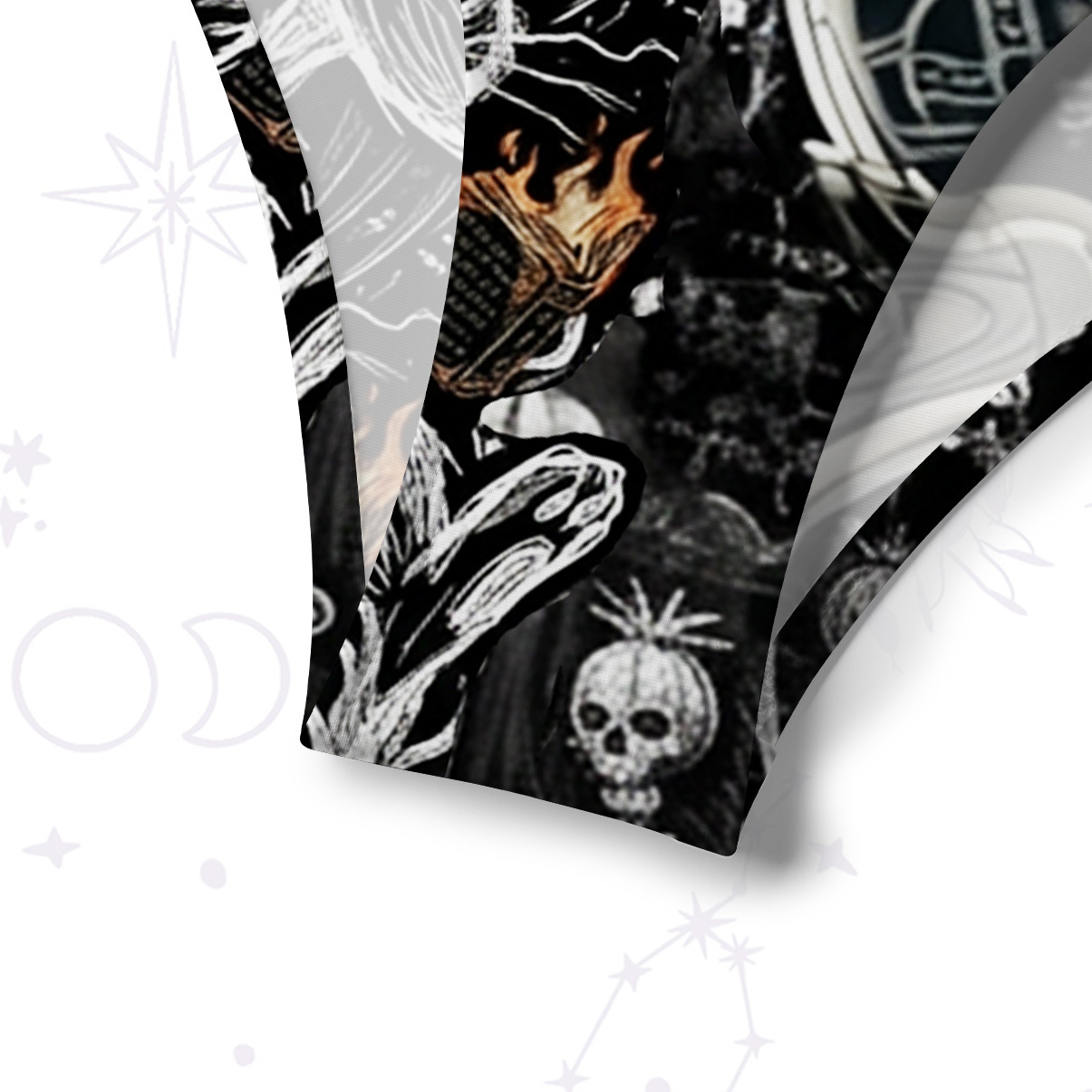 [Copy]Purplehecate Witch Cat Rides the Dino Crisscross Tie-Back Bikini Set