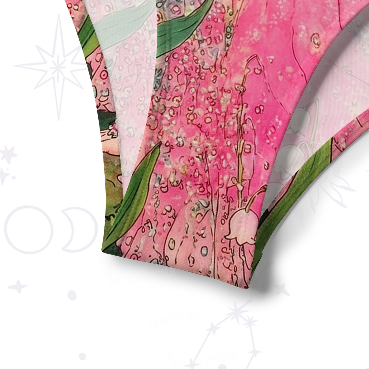 Purplehecate Mystic Secret Lily Fairy Forest Crisscross Tie-Back Bikini Set