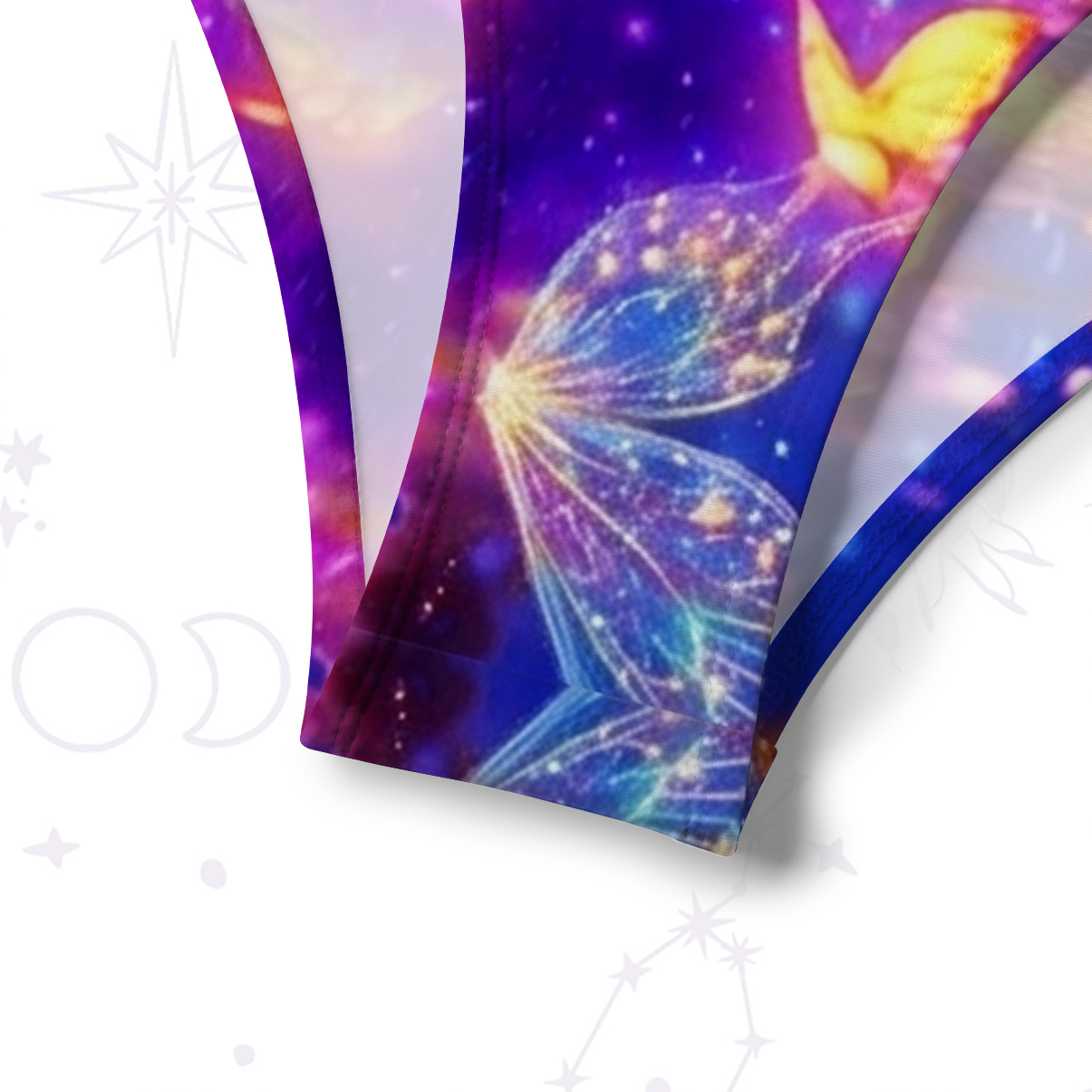 Purplehecate Enchanted Fairy Forest Crisscross Tie-Back Bikini Set