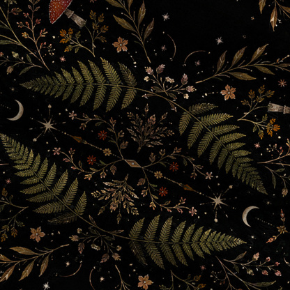 Purplehecate Moon Moth in the Enchanted Forest Wide Leg Jumpsuit