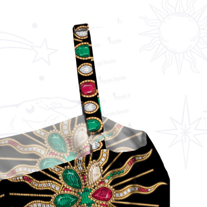 Purplehecate Gemstone Sun Totem Wide Straps Maxi Dress