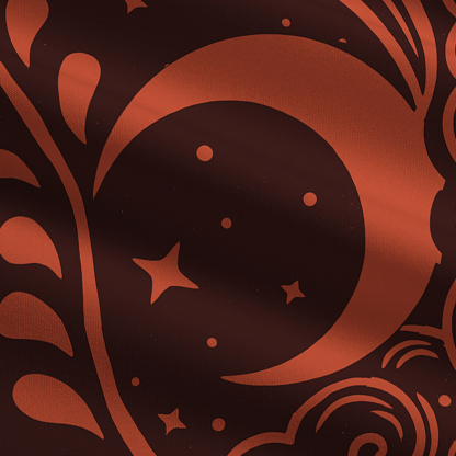 Purplehecate Celestial Sun Moon Waves Wide Leg Jumpsuit
