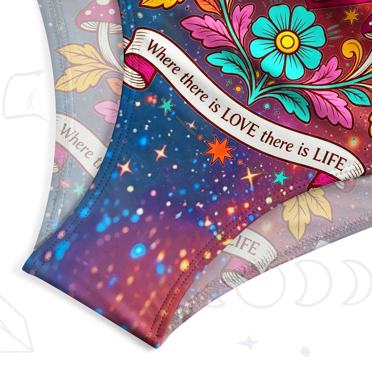 Purplehecate Where Love Lives Rainbow Heart One-Piece Swimsuit