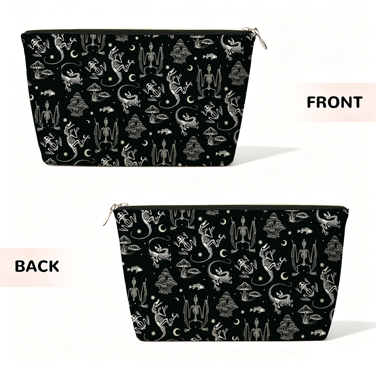 Purplehecate Prehistoric Fantasy Zip Makeup Bag