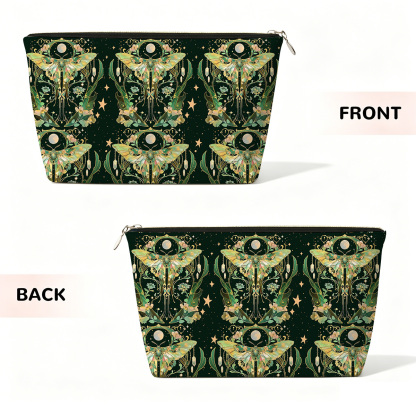 Purplehecate Moon Moth Rave Zip Makeup Bag