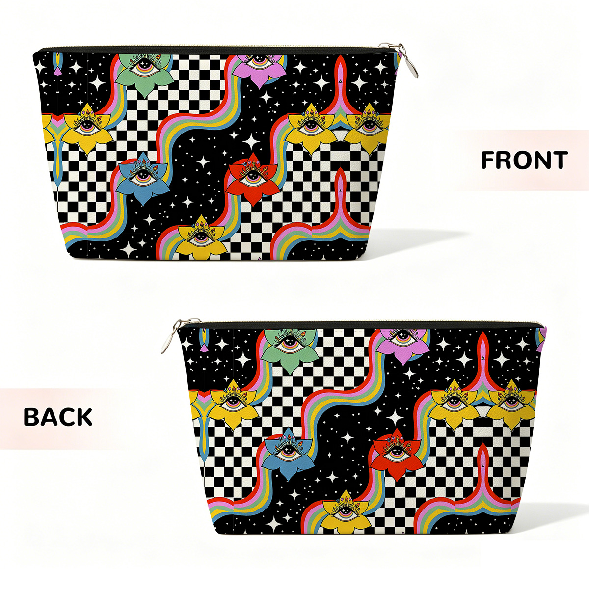 Purplehecate Enchanted Mushroom Eye Blossom Zip Makeup Bag