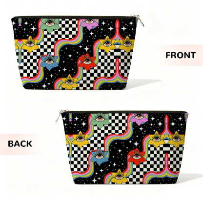 Purplehecate Enchanted Mushroom Eye Blossom Zip Makeup Bag