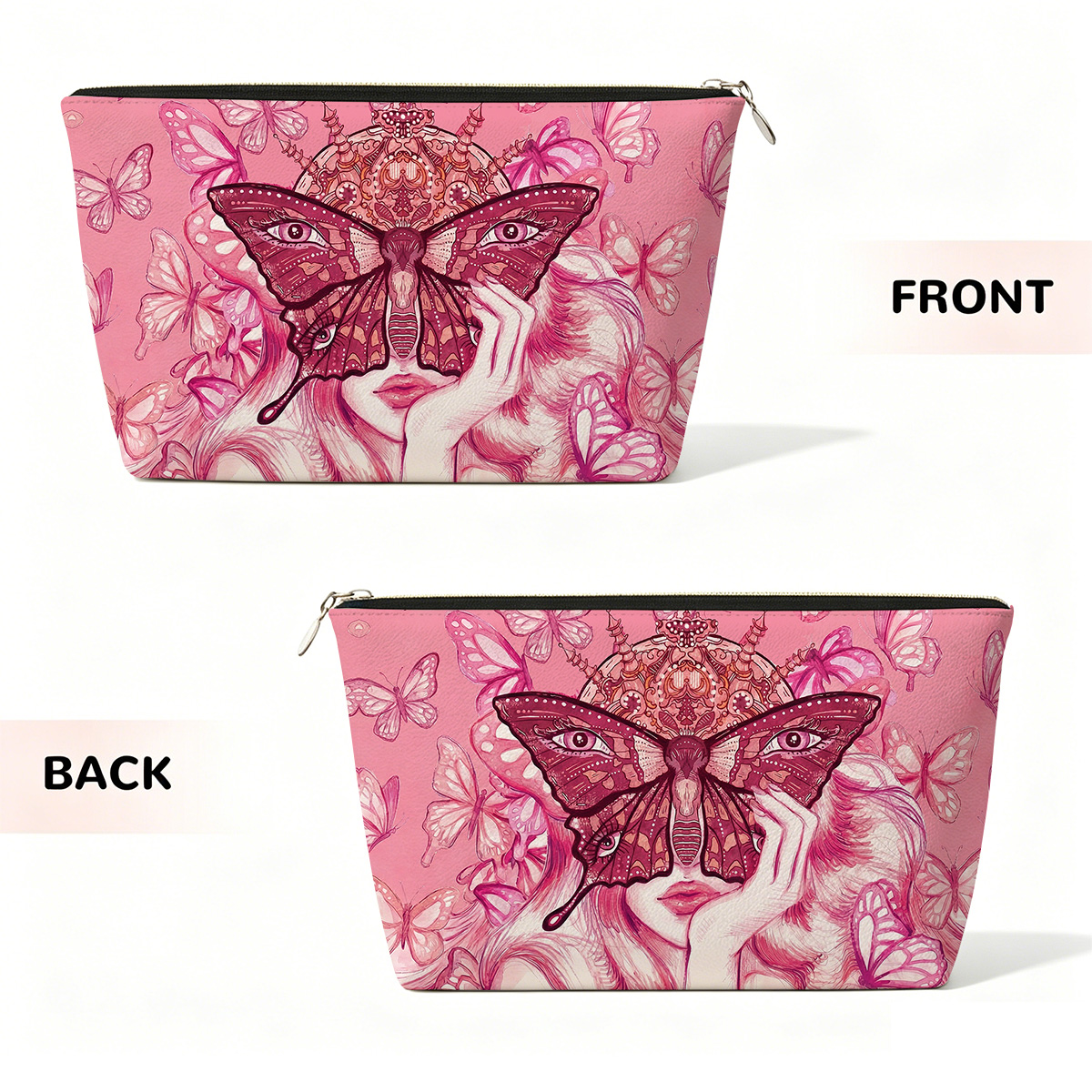 Purplehecate Butterfly Witchy Zip Makeup Bag