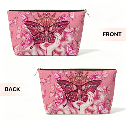 Purplehecate Butterfly Witchy Zip Makeup Bag