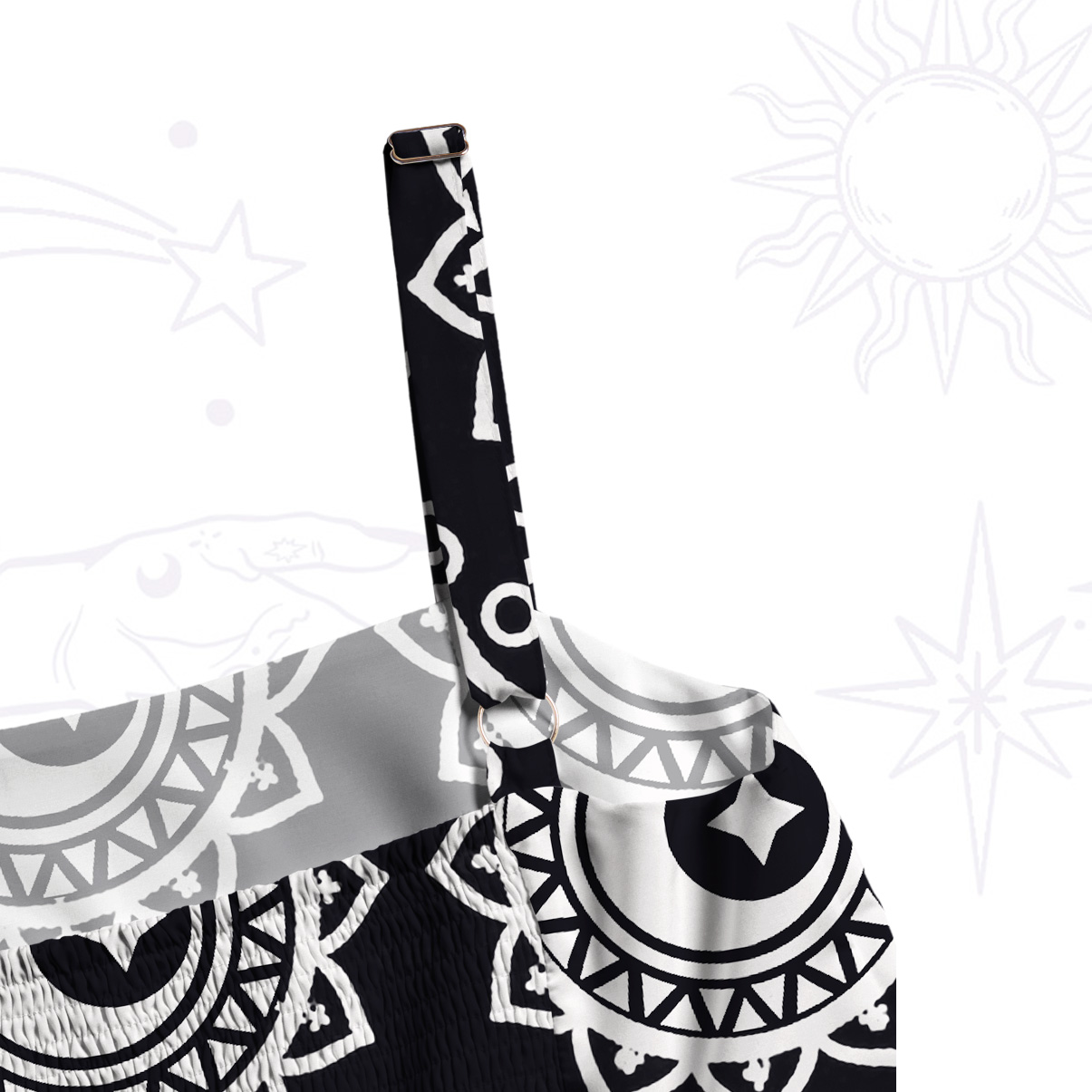 Purplehecate Mystic Tribal Mandala Wide Straps Maxi Dress