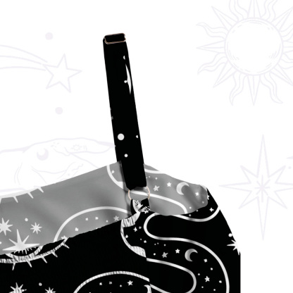 Purplehecate Snake And Moon Phase Comfort Wide Straps Maxi Dress