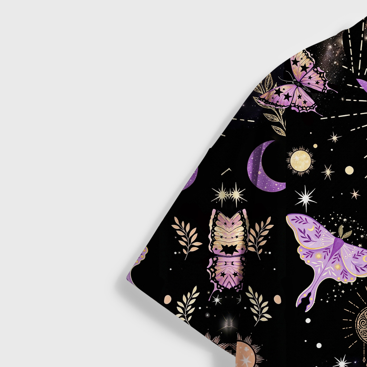 Purplehecate Starry Night Lunar Moth All Over Print T-Shirt