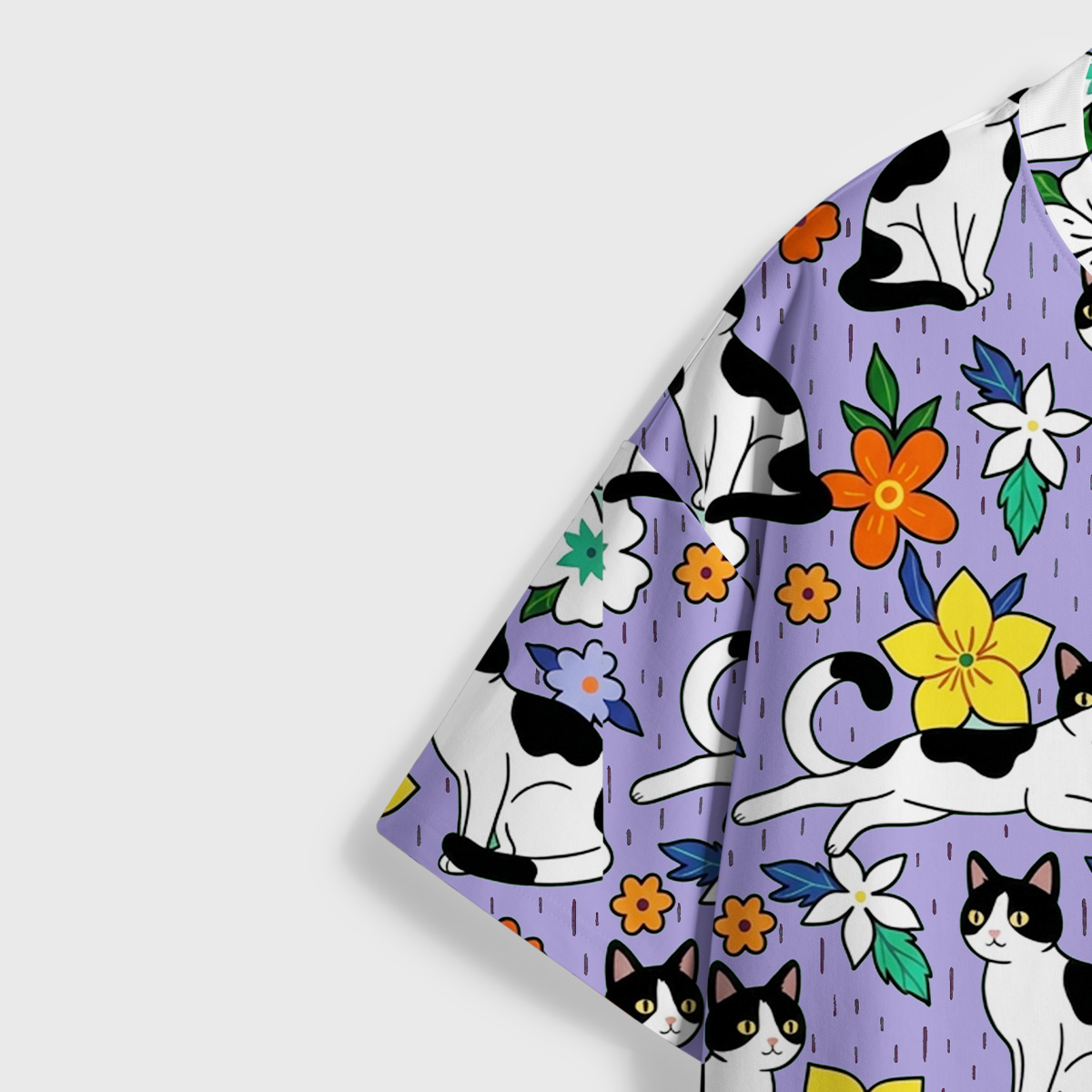 Purplehecate Enchanted Spring Whispering Cat All Over Print T-Shirt