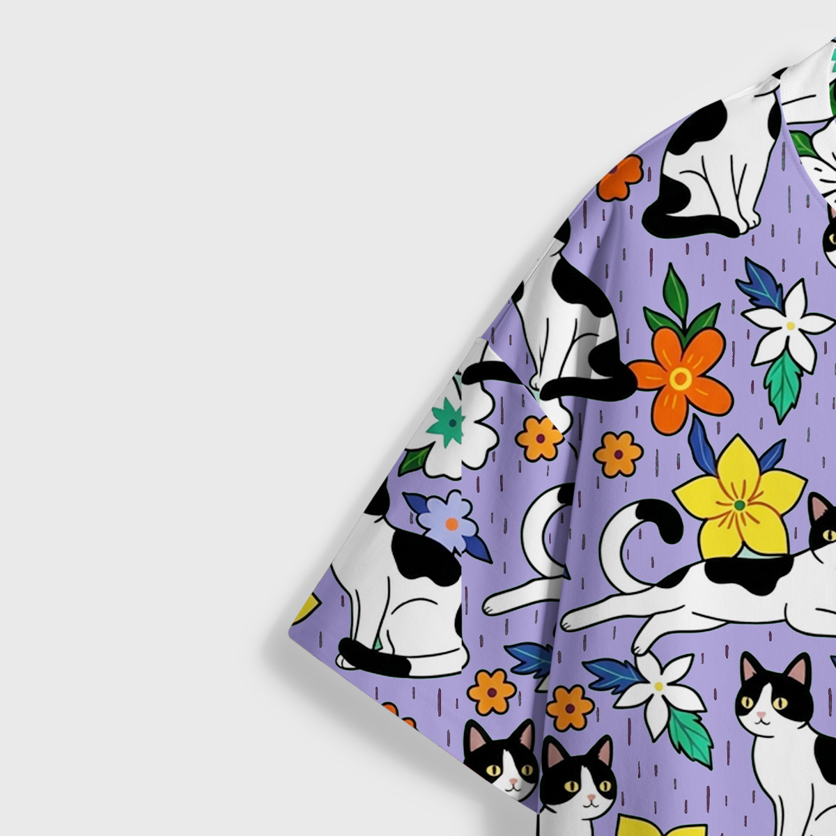 Purplehecate Enchanted Spring Whispering Cat All Over Print T-Shirt