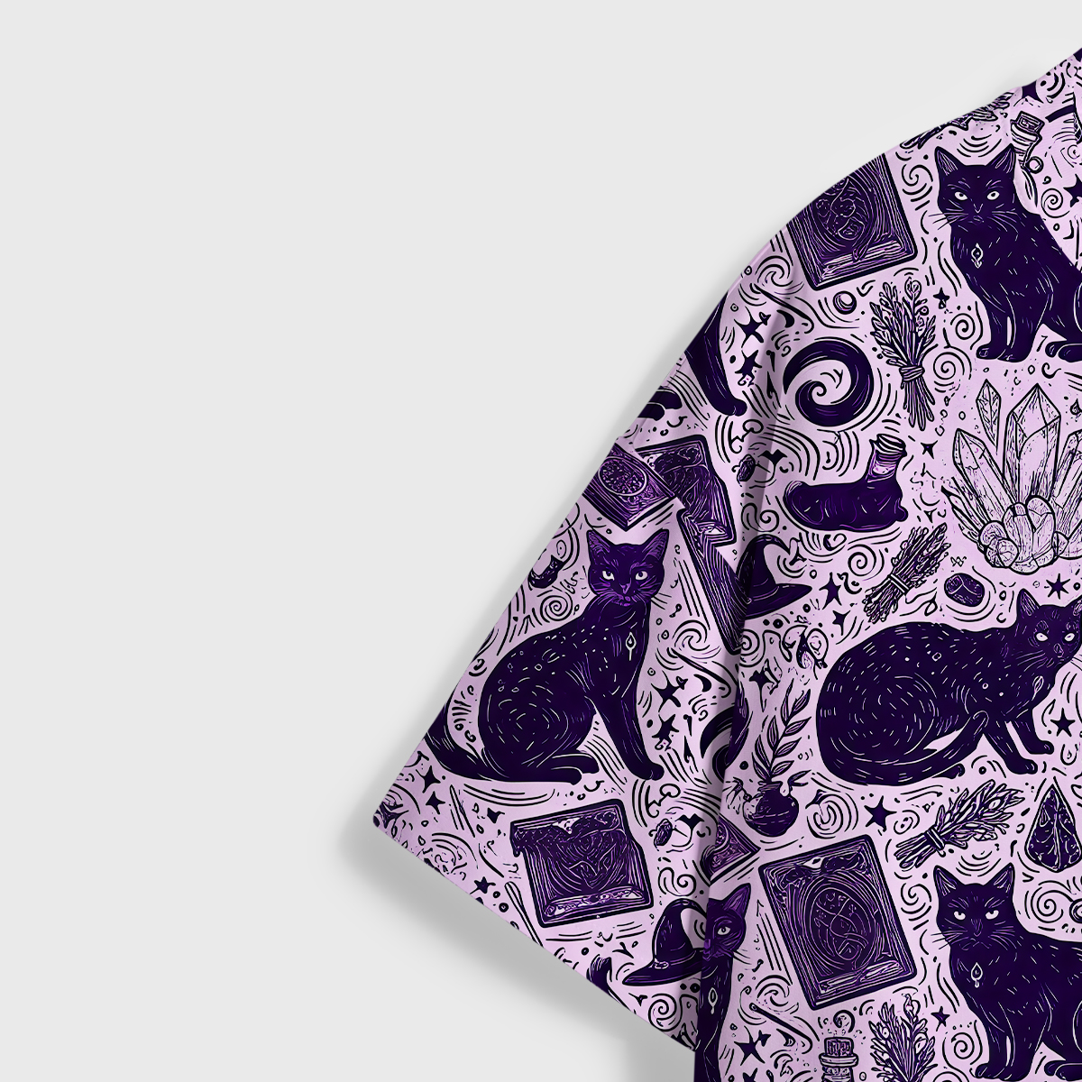 Purplehecate Midnight Black Cat Witch Potion All Over Print T-Shirt