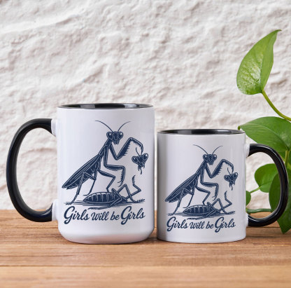 Purplehecate Girls Will Be Girls Praying Mantis Mug
