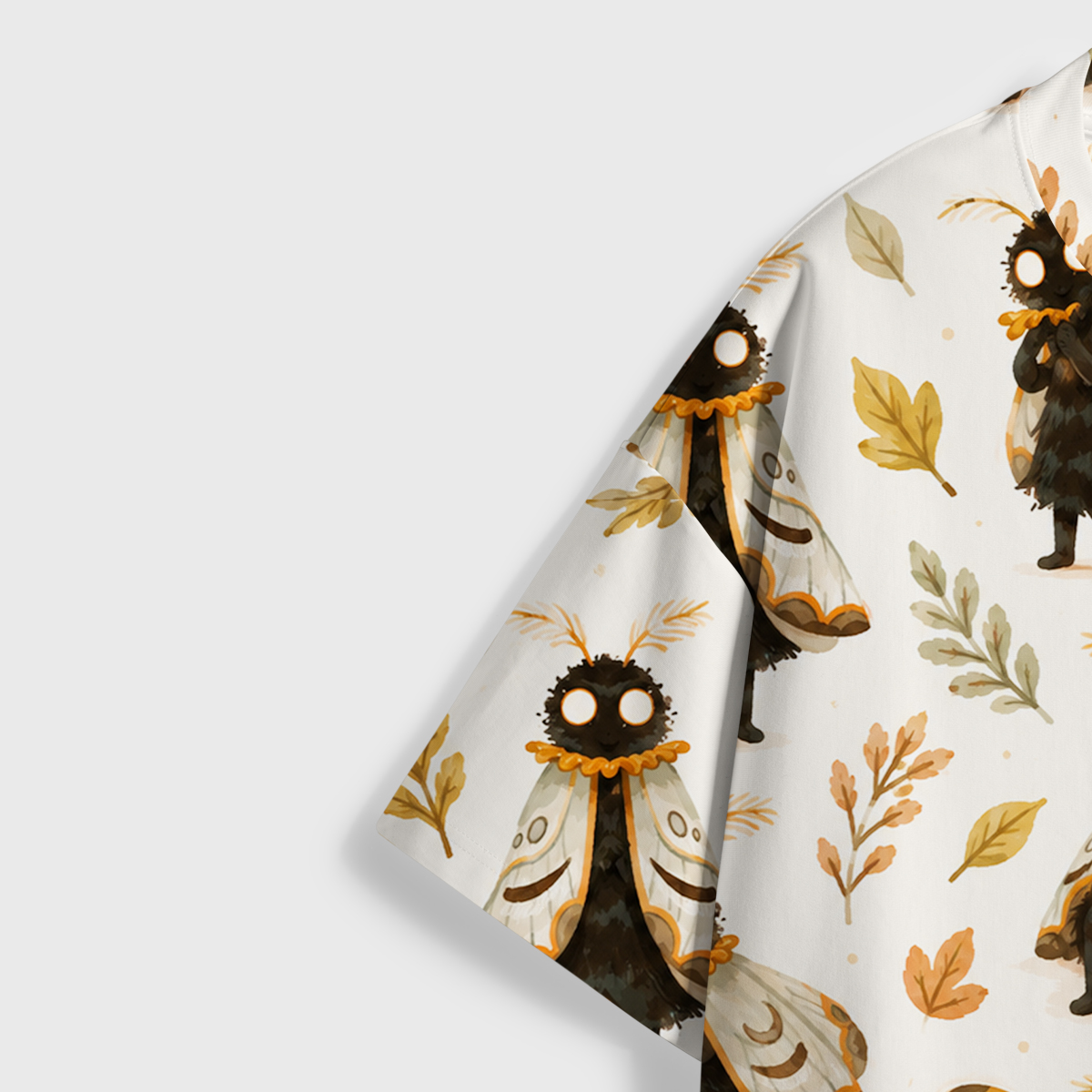 Purplehecate Whimsical Woodland Moths All Over Print T-Shirt