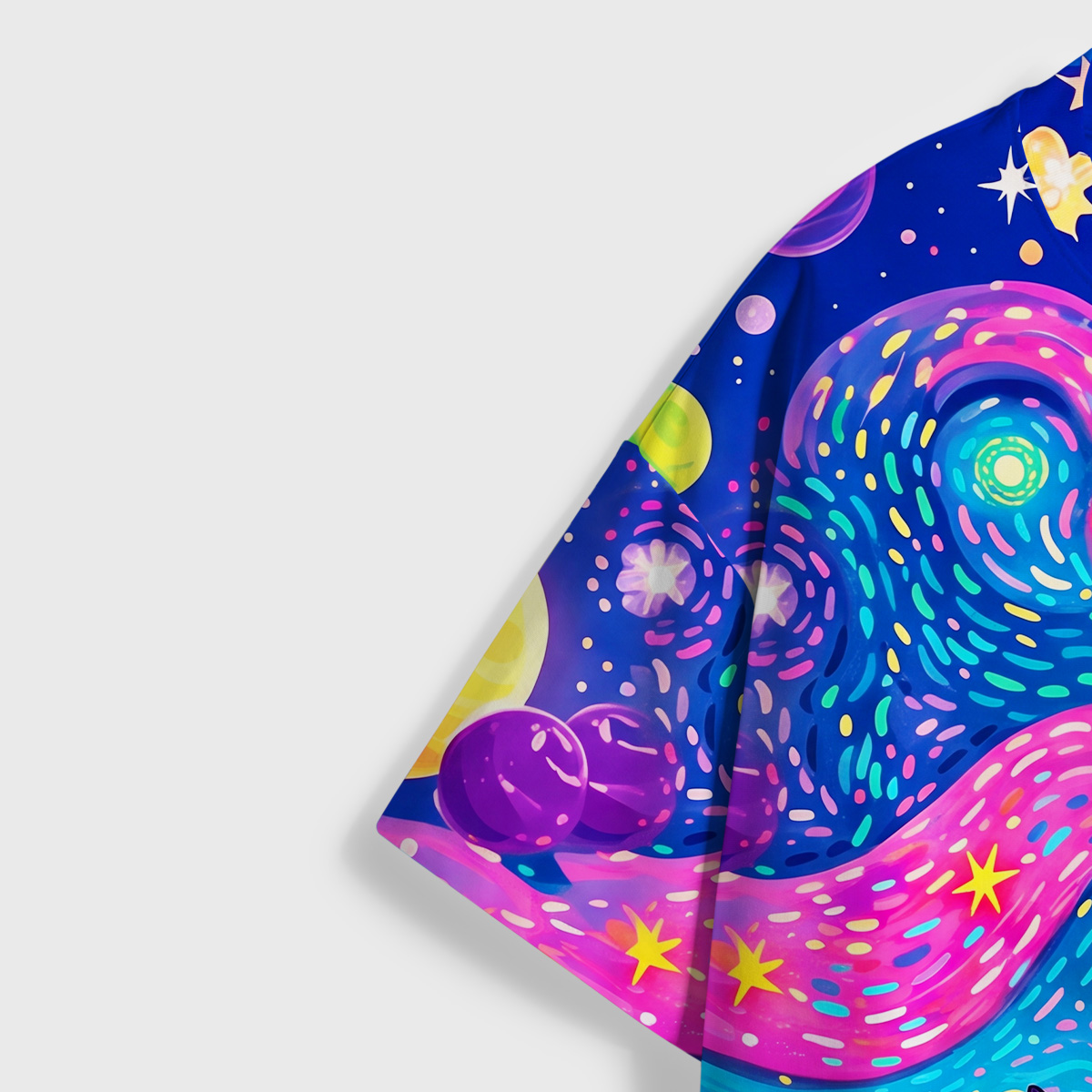 Purplehecate Whispers of the Universe Black Cat All Over Print T-Shirt
