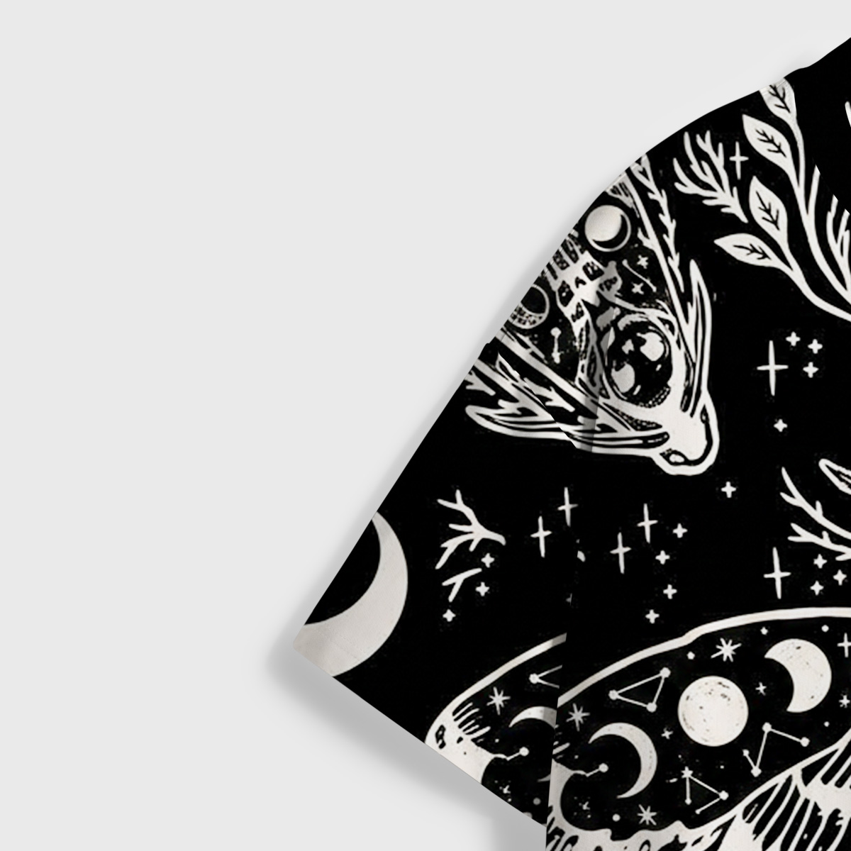 Purplehecate Gothic Death Moth Skull Moon Phases All Over Print T-Shirt