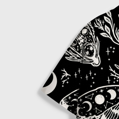 Purplehecate Gothic Death Moth Skull Moon Phases All Over Print T-Shirt