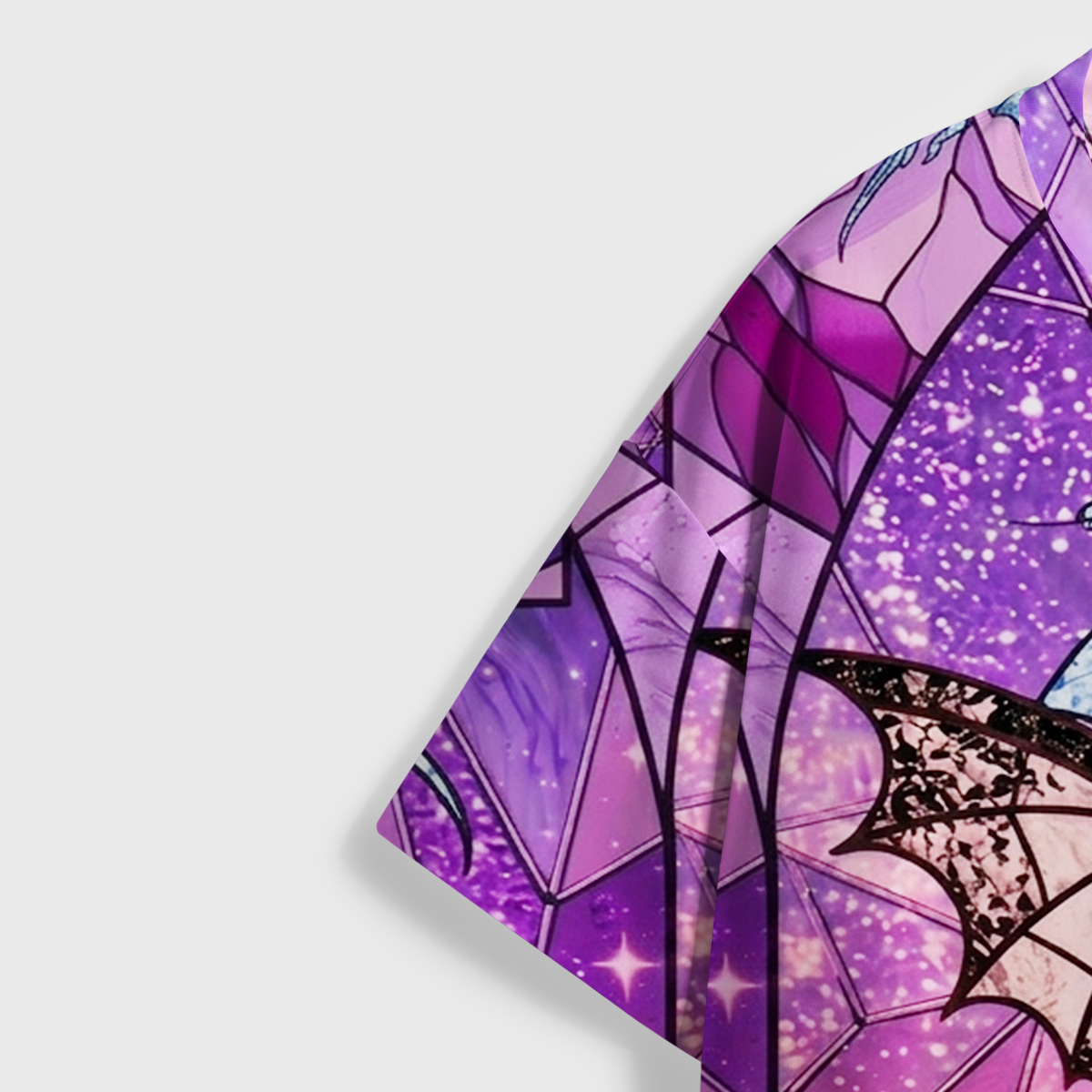 Purplehecate Stained Glass Sky Dragons All Over Print T-Shirt