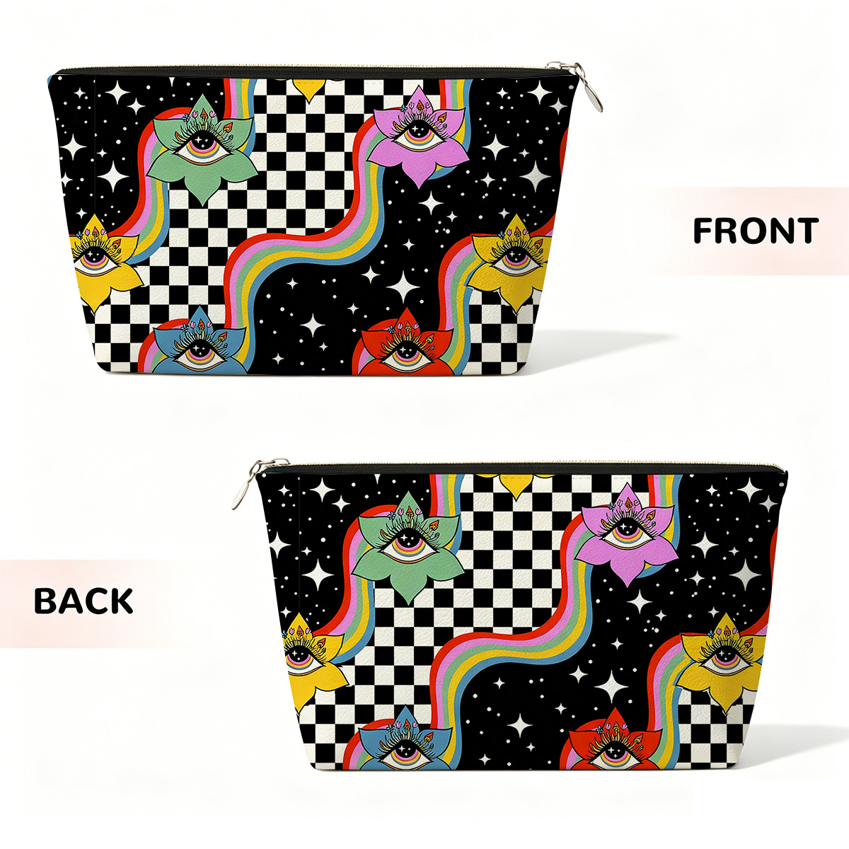 Purplehecate Enchanted Mushroom Eye Blossom Zip Makeup Bag