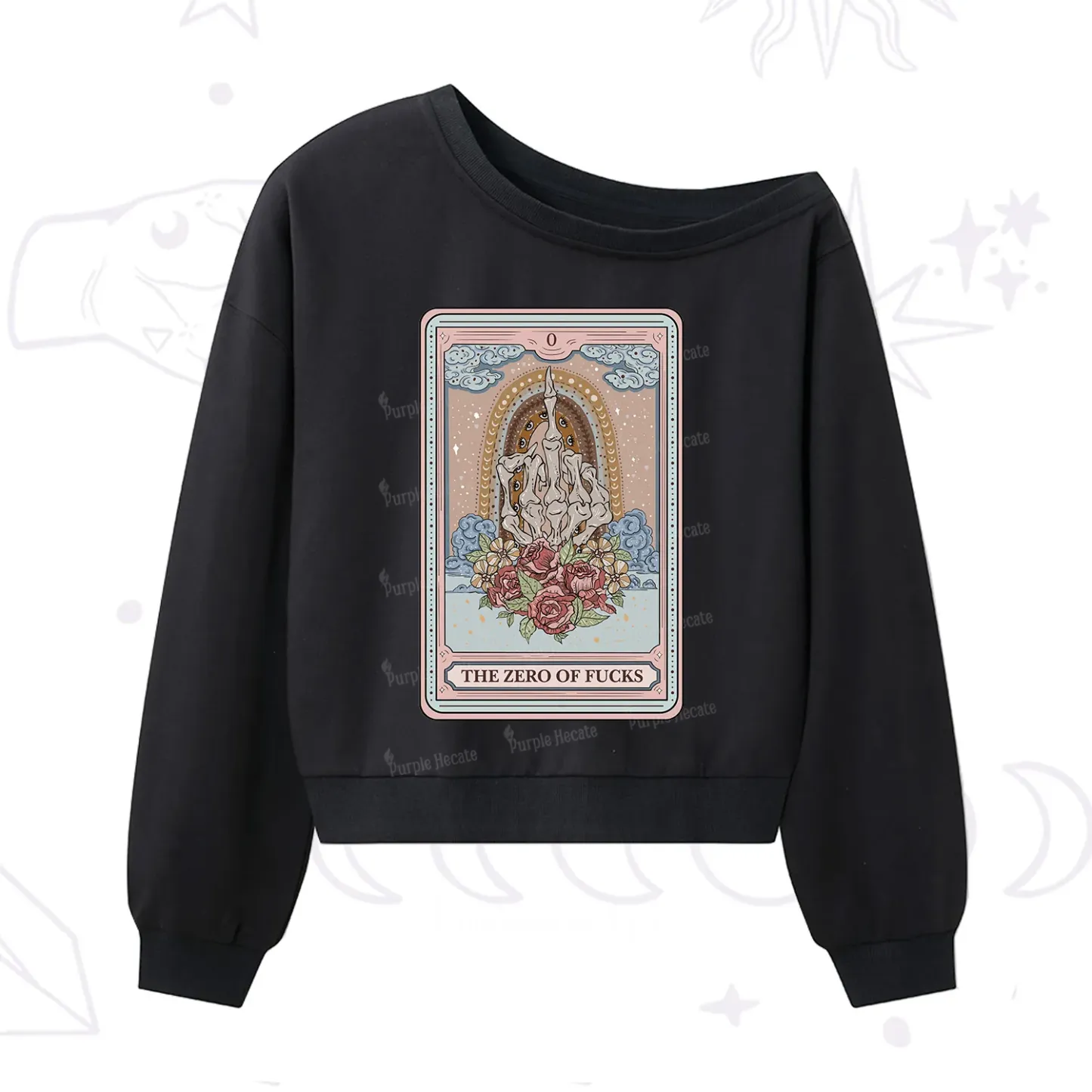 [Copy]Purplehecate Evil Eye One Shoulder Sweatshirt