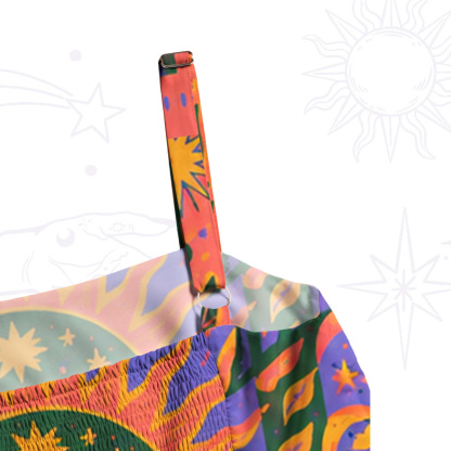 Purplehecate Sun, Moon & Butterfly Secrets Wide Straps Maxi Dress