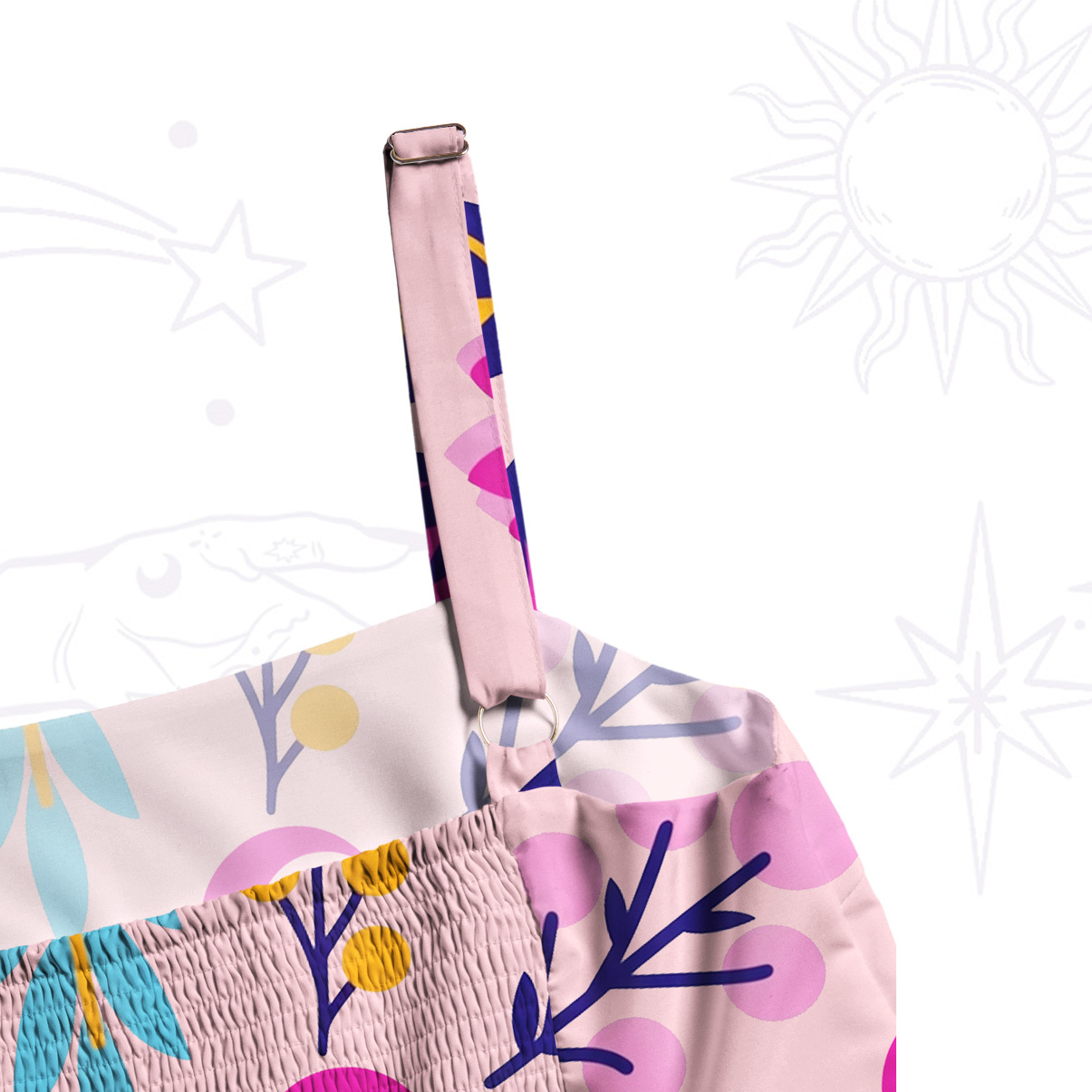 Purplehecate Enchanted Amulet Iconography Wide Straps Maxi Dress