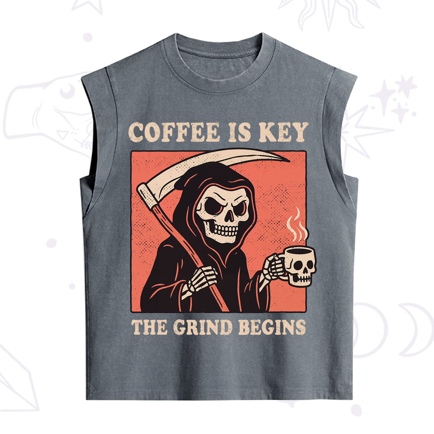 Purplehecate Coffee Is Key The Grind Begins Vintage Washed Tank