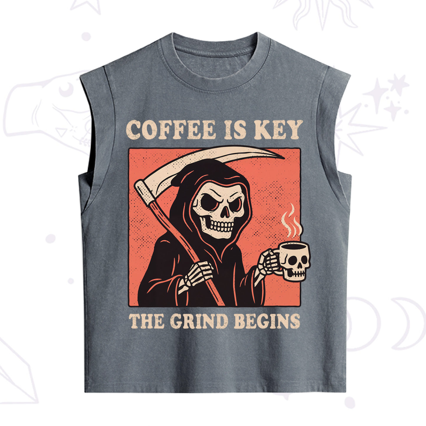 Purplehecate Coffee Is Key The Grind Begins Vintage Washed Tank