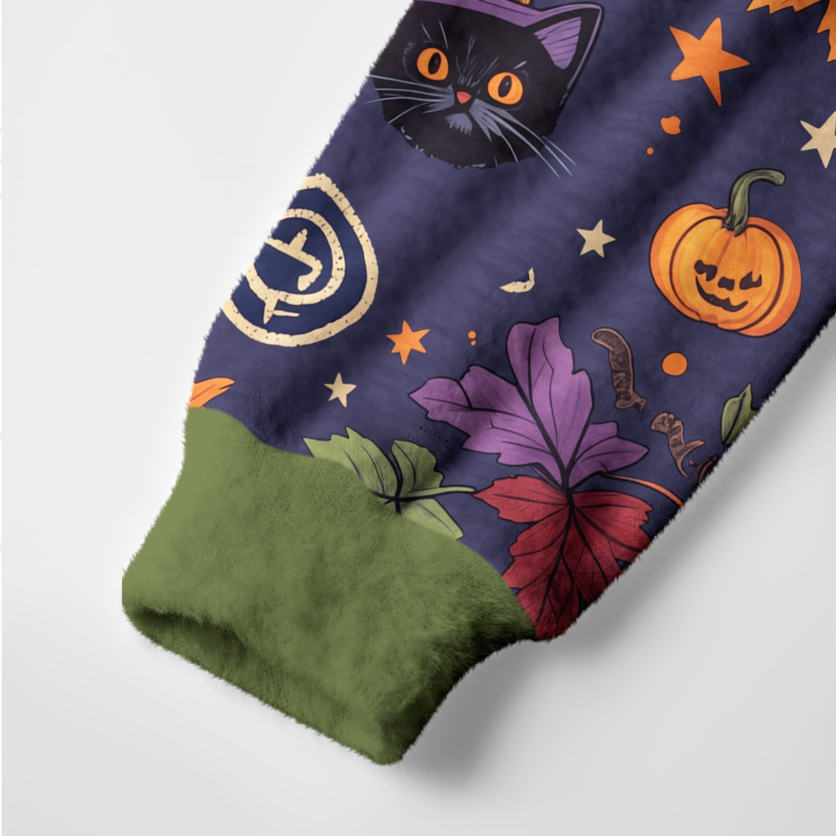 Purplehecate Magical Black Cats of the Harvest Night Ugly Cardigan Sweaters