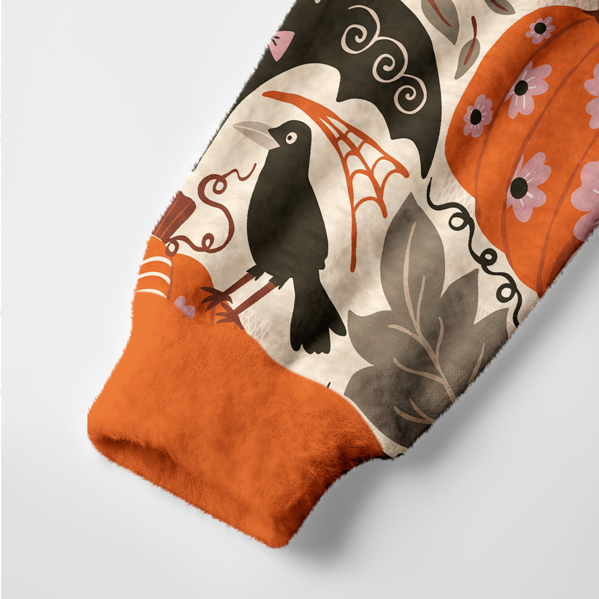 Purplehecate Ravens and Bats Beneath the Harvest Pumpkins Ugly Cardigan Sweaters