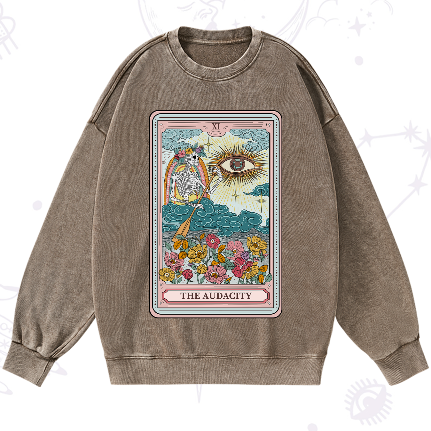 Purplehecate The Audacity Tarot Washed Sweatshirt
