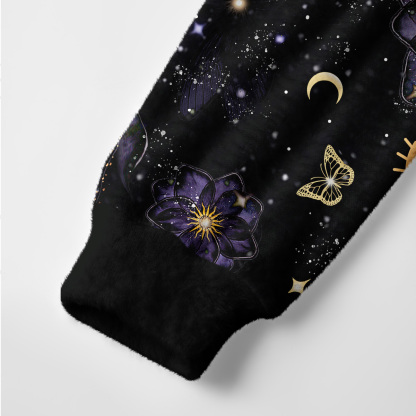Purplehecate Starlit Cats & Butterflies Ugly Cardigan Sweaters