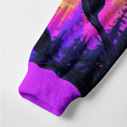 Purplehecate Twilight Forest Guardian Cat Ugly Cardigan Sweaters