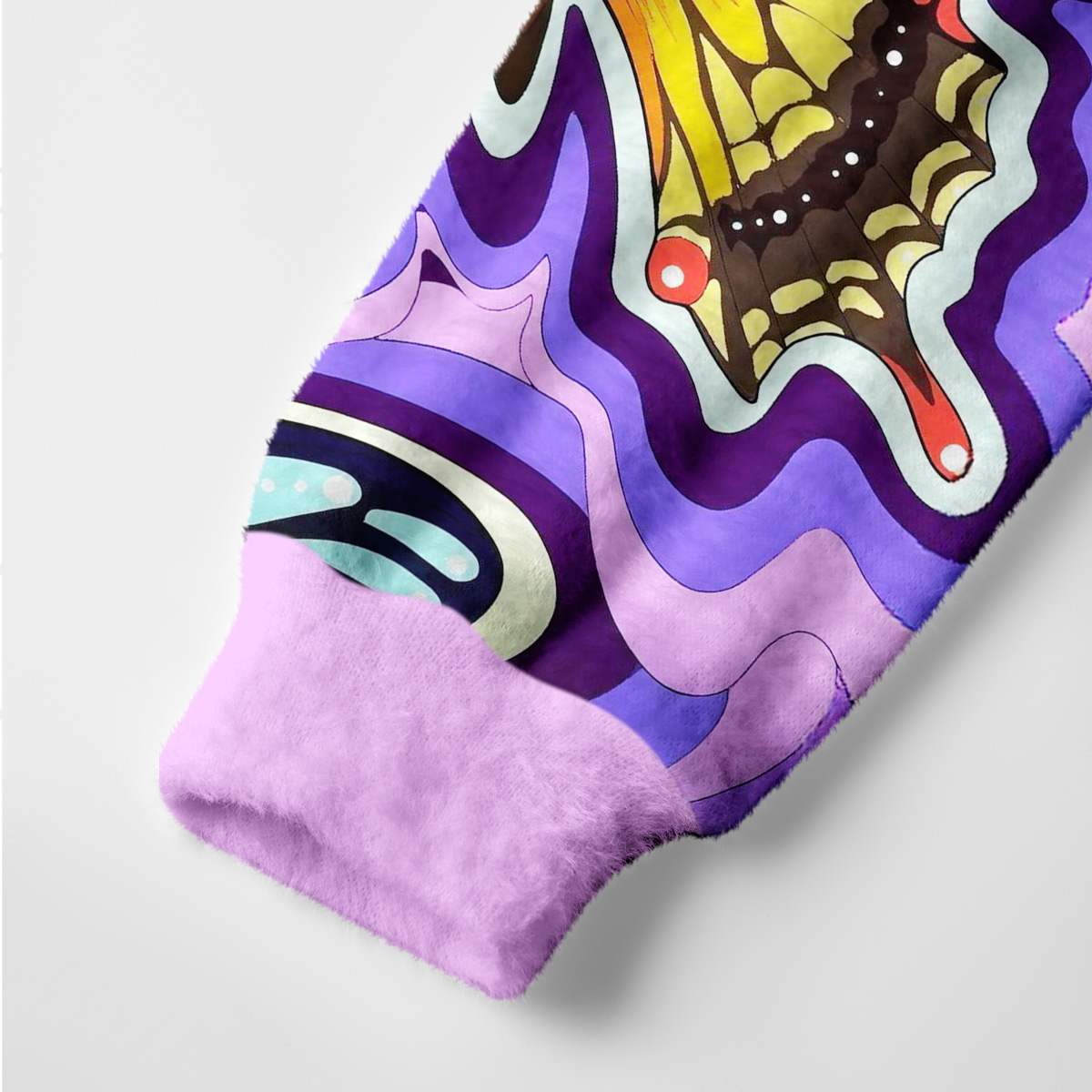 Purplehecate Psychedelic Butterfly Ugly Cardigan Sweaters