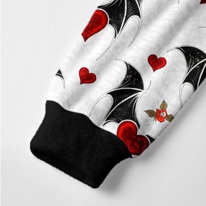 Purplehecate Dark Romance Bat & Heart Ugly Cardigan Sweaters