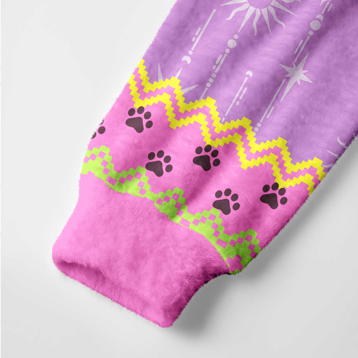 Purplehecate Pastel Cat Paw Magic Ugly Cardigan Sweaters