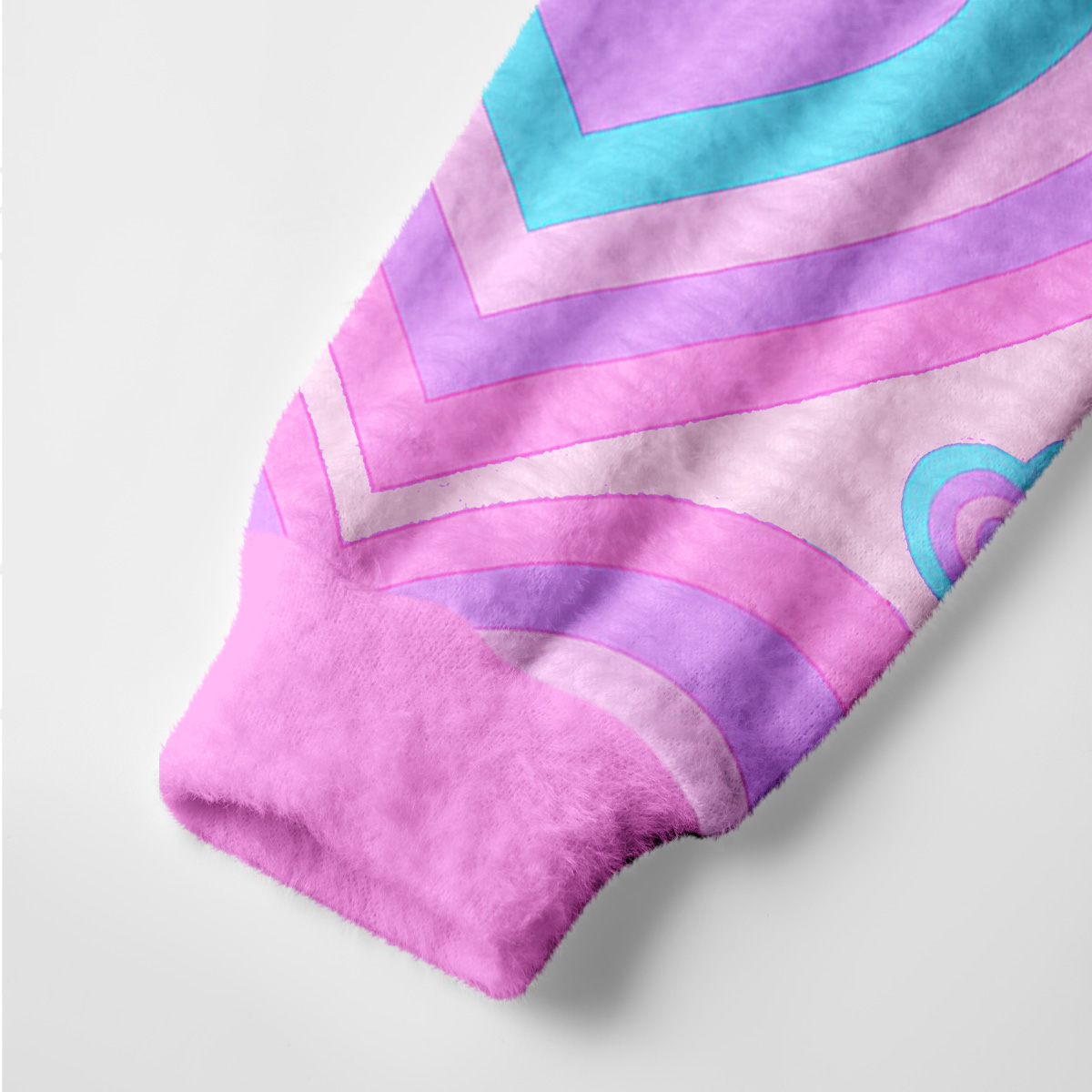 Purplehecate Soft Pastel Love Waves Ugly Cardigan Sweaters