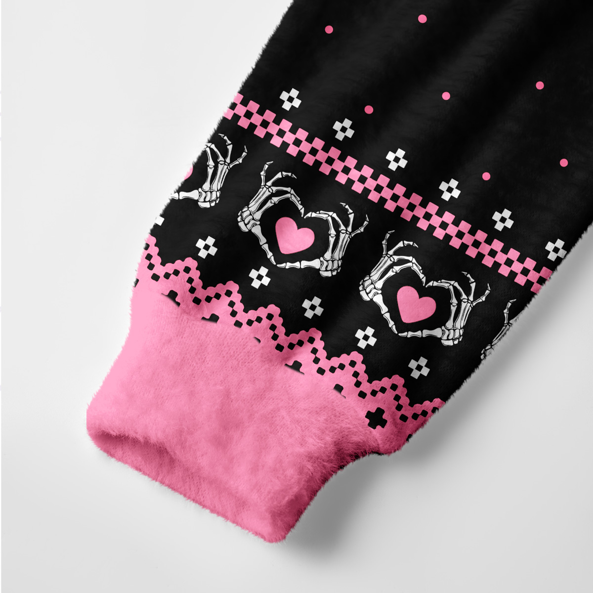 Purplehecate Sweet Gothic Skeleton Heart Ugly Cardigan Sweaters