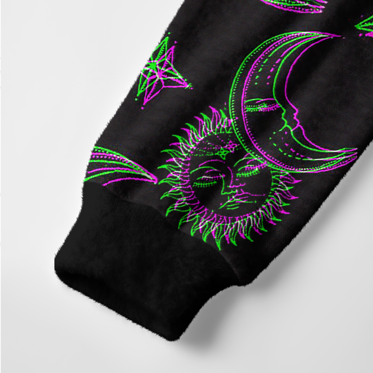 Purplehecate Neon Moon Magic Ugly Cardigan Sweaters