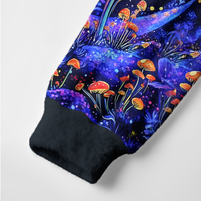 Purplehecate Neon Fungal Lunar Realm Ugly Cardigan Sweaters