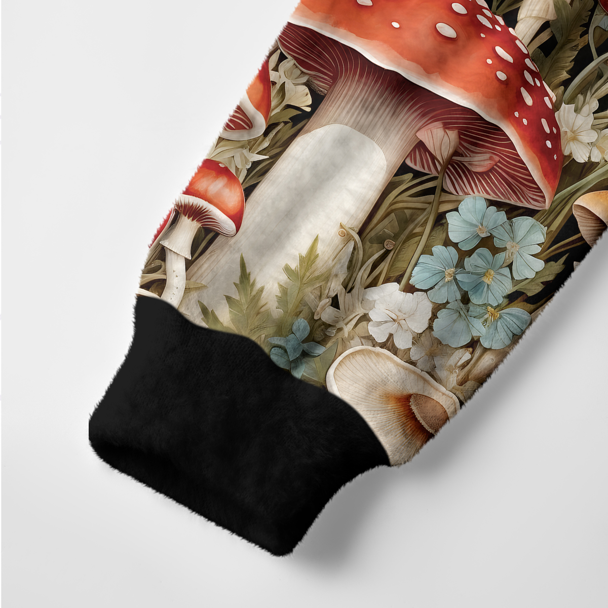 Purplehecate Whimsical Mushroom and Floral Ugly Cardigan Sweaters