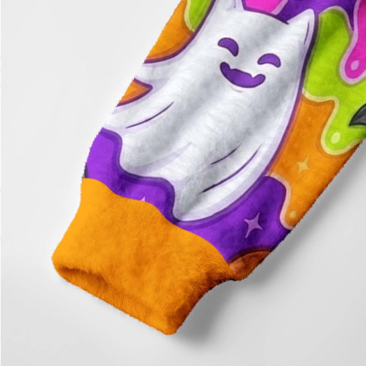 Purplehecate Halloween Ghost Jack‑o’-Lantern Ugly Cardigan Sweaters
