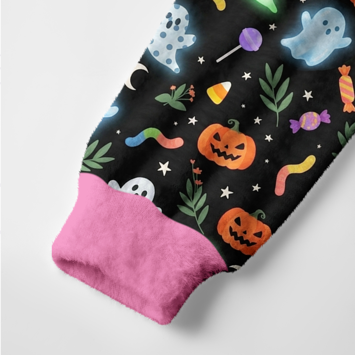 Purplehecate Adorable Ghost Night Parade Halloween Ugly Cardigan Sweaters